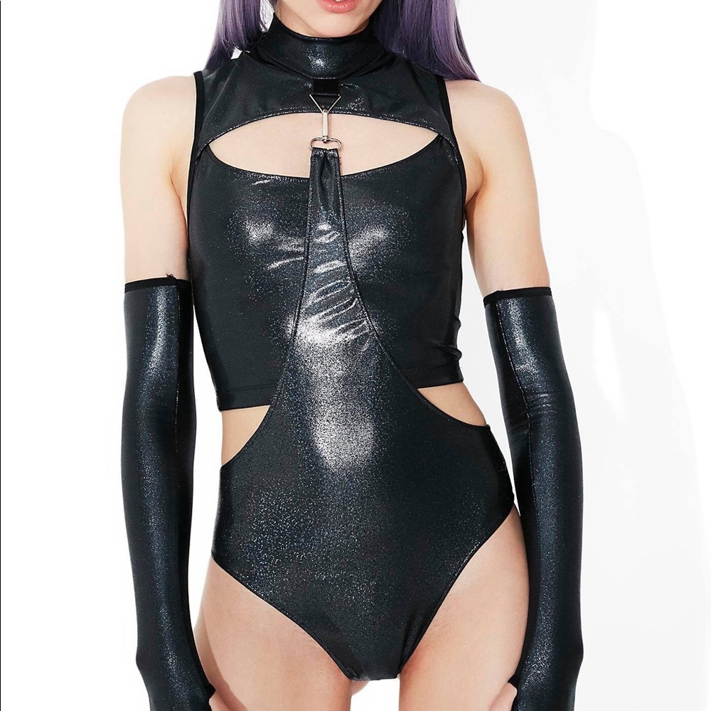 DOLLSKILL Shadow Trance Gauntlet Bodysuit rave edc